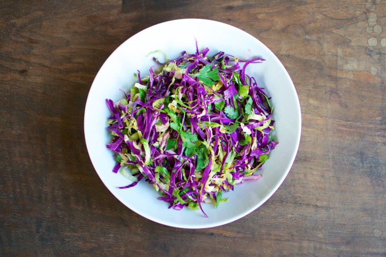 Lime Cilantro Brussels Sprout Slaw / Big Eats Tiny Kitchen