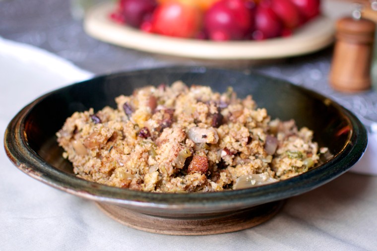 Slow Cooker Apple, Fennel, and Pecan Cornbread Dressing (Gluten Free) // Big Eats Tiny Kitchen