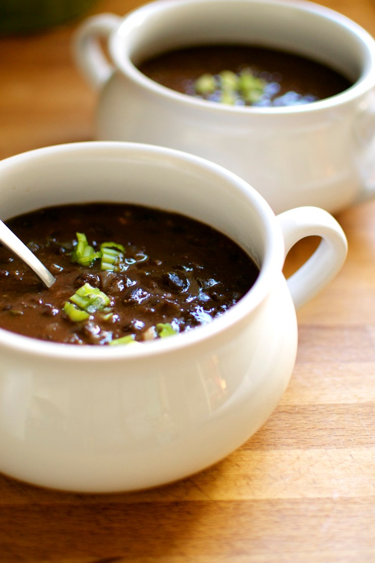 Easy Slow Cooker Black Bean Soup // Big Eats Tiny Kitchen
