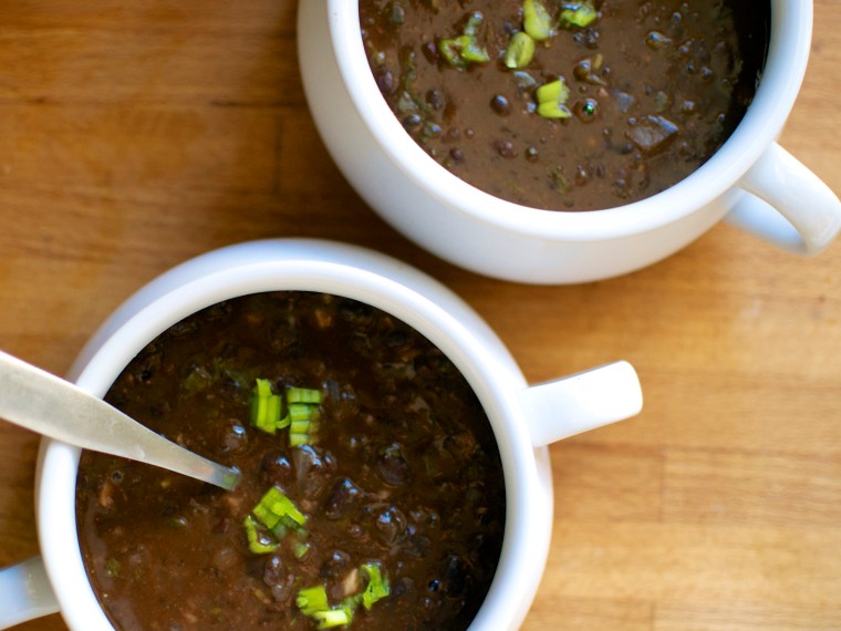 Easy Slow Cooker Black Bean Soup // Big Eats Tiny Kitchen